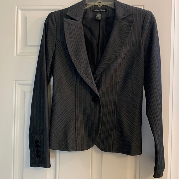 Kenneth Cole Gray Striped Pant Suit - Picture 3 of 16